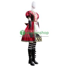 画像2: アリス マッドネス リターンズ  Alice: Madness Returns アリス レッドワンピース 風 コスチューム コスプレ衣装 コスプレ靴 バラ売り可 オーダーメイド (2)