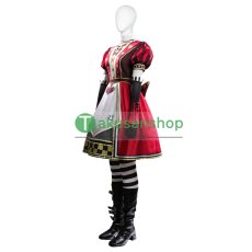 画像3: アリス マッドネス リターンズ  Alice: Madness Returns アリス レッドワンピース 風 コスチューム コスプレ衣装 コスプレ靴 バラ売り可 オーダーメイド (3)