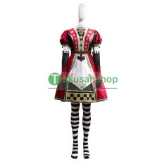 画像5: アリス マッドネス リターンズ  Alice: Madness Returns アリス レッドワンピース 風 コスチューム コスプレ衣装 コスプレ靴 バラ売り可 オーダーメイド (5)