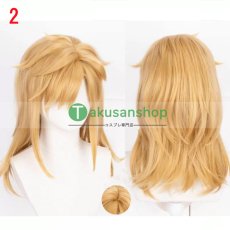 画像2: ゼルダの伝説   リンク Link  風 コスプレウィッグ かつら cosplay wig 耐熱ウィッグ 専用ネット付   (2)